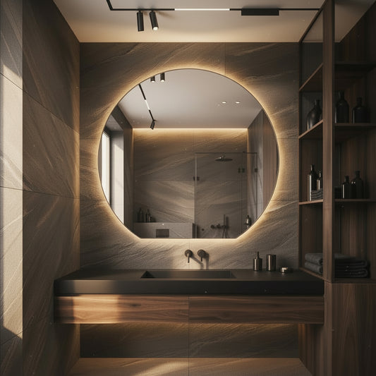 Cut-bottom Round Mirror
