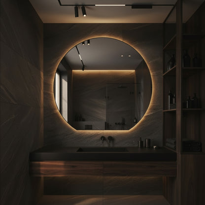 Cut-bottom Round Mirror